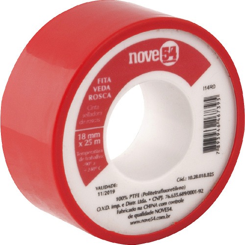 Fita veda rosca branca 18 mm x 25 metros