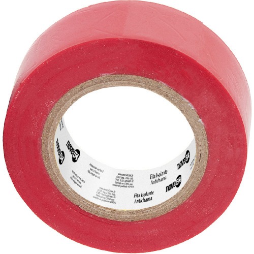 Fita isolante vermelha antichama 19 mm x 10 m