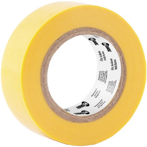 Fita isolante antichama amarela 19 mm x 10 m