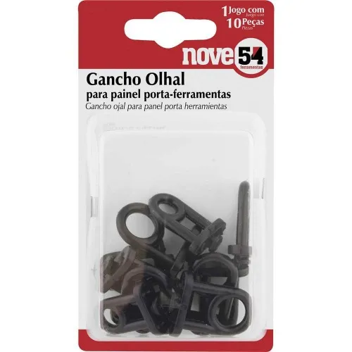 Jogo de gancho olhal para painel de ferramentas com 10 peças