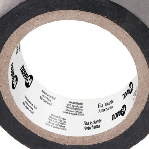 Fita isolante antichama preta 19 mm x 5 m Fita isolante antichama preta 19 mm x 5 m