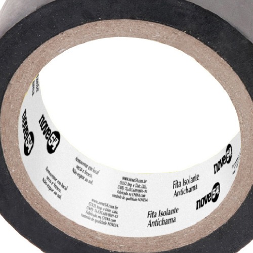 Fita isolante antichama preta 19 mm x 10 m Fita isolante antichama preta 19 mm x 10 m