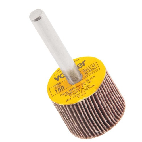 Roda de lixa 25 mm x 20 mm com haste gr�o 180