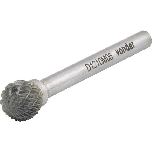 Lima rotativa esf�rica 6 mm x 6 mm com haste 3 mm - LD061