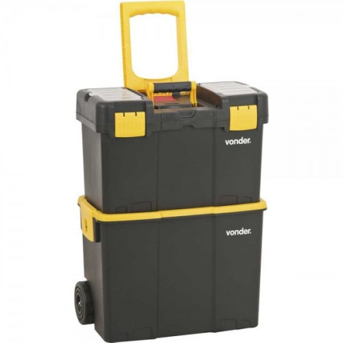 Caixa plástica para ferramentas com rodas 46 x 26 x 62,5 cm - CRV0300 Caixa plástica para ferramentas com rodas 46 x 26 x 62,5 cm - CRV0300
