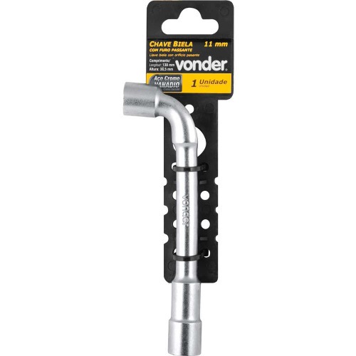 Chave biela com furo passante 11 mm ao cromo vandio