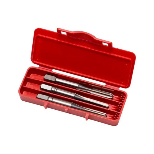 Jogo de macho manual aço rápido M6 x 1 mm DIN352 com 3 peças E100M6NO8 Jogo de macho manual aço rápido M6 x 1 mm DIN352 com 3 peças E100M6NO8