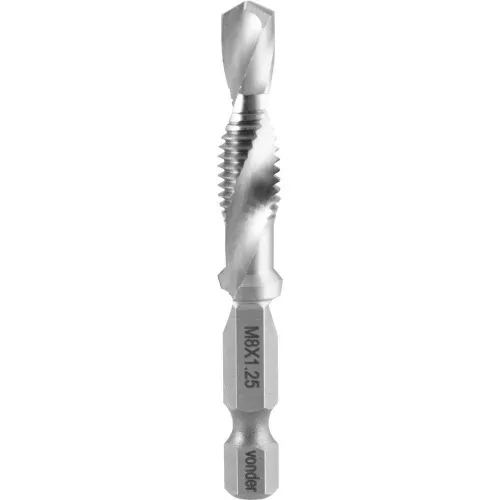 Broca/macho combinado M8 x 1,25 mm