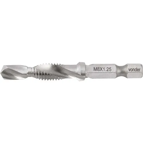 Broca/macho combinado M8 x 1,25 mm