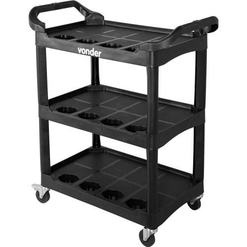 Carrinho para detalhamento automotivo 3 bandejas - CAV 010