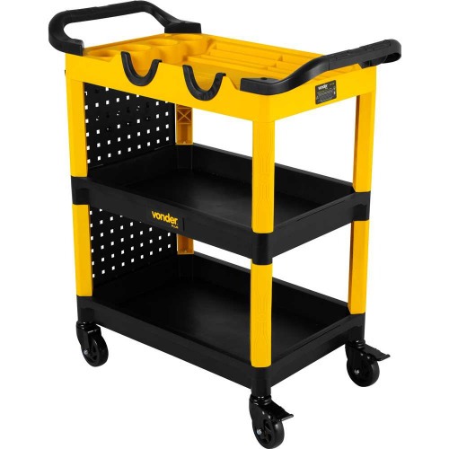 Carrinho para detalhamento automotivo 3 bandejas - CAV 100