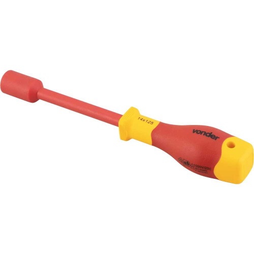 Chave canhão 14 x 125 mm cabo isolado VDE 1000V Chave canhão 14 x 125 mm cabo isolado VDE 1000V