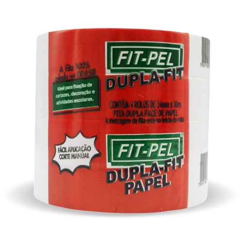 Fita adesiva dupla face 24 mm x 30 metros com 4 peas  - 10702206