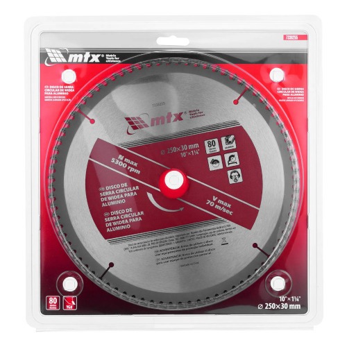 Disco de serra para alumnio 250 x 30 mm 80 dentes - 7338255