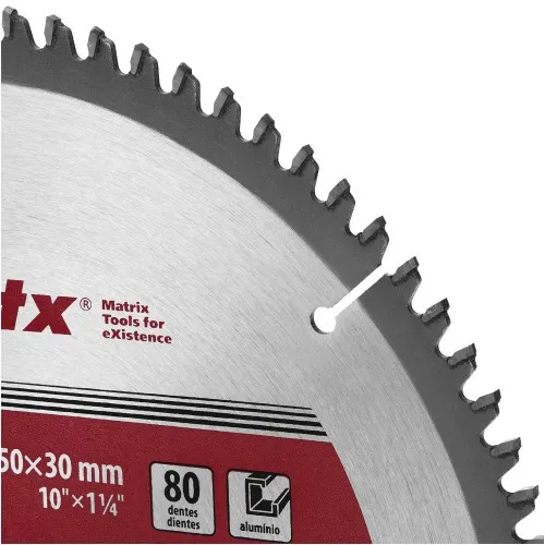 Disco de serra para alumínio 250 x 30 mm 80 dentes - 7338255 - MTX