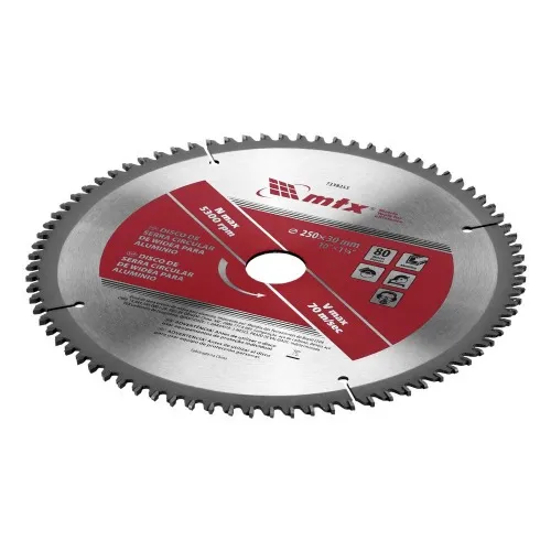 Disco de serra para alumínio 250 x 30 mm 80 dentes - 7338255 - MTX