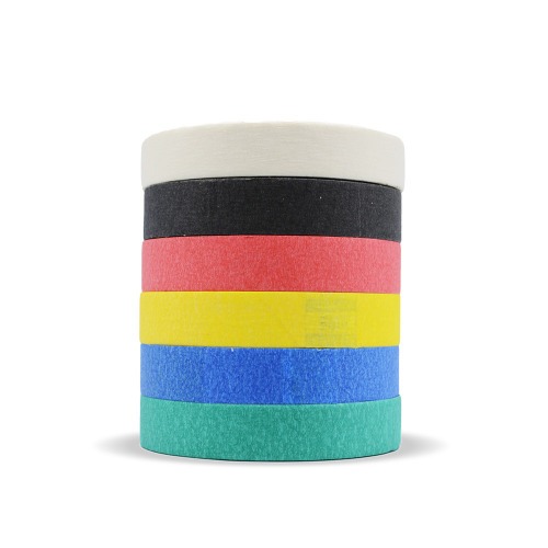 Fita crepe adesiva colorida 18 mm x 30 metros com 6 peças - 10401704 Fita crepe adesiva colorida 18 mm x 30 metros com 6 peças - 10401704