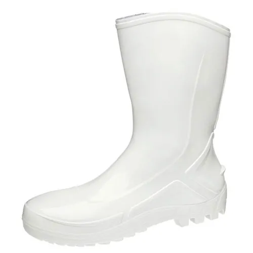 Bota de PVC impermeável cano médio sem forro branca - Vulcaflex