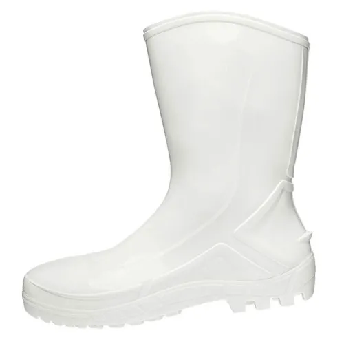 Bota de PVC impermeável cano médio sem forro branca - Vulcaflex