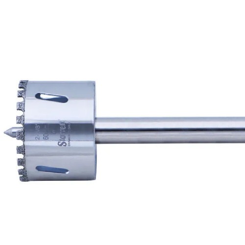 Serra copo diamantada 60 mm com haste de 6 Serra copo diamantada 60 mm com haste de 6