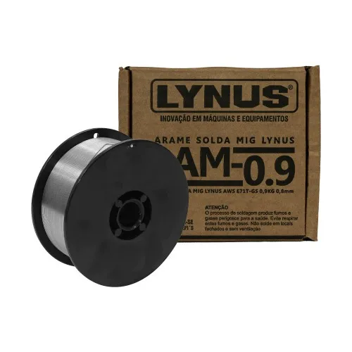 Arame para solda mig 0,8 mm 900g uso sem gás - LAM-09 - Lynus