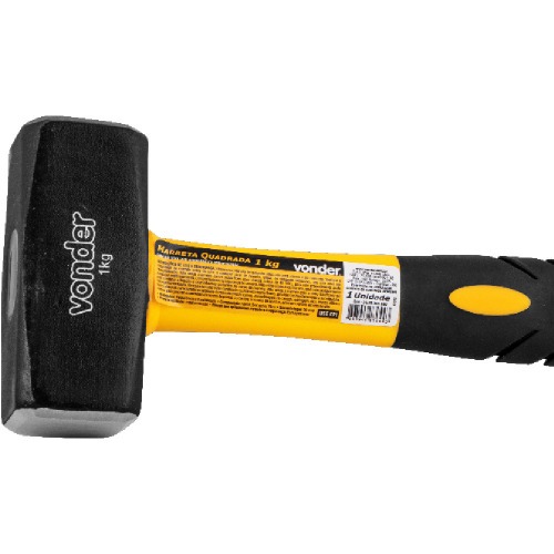 Marreta quadrada 1 kg com cabo de fibra - 35.89.003.100