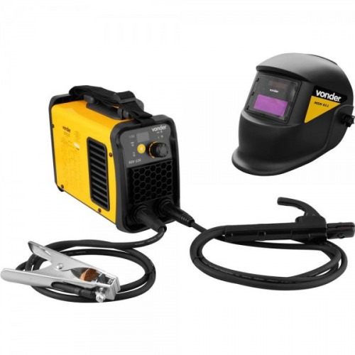 Inversora de solda 120A para eletrodo e tig com Máscara de auto escurecimento - IM 125  110V/220V Inversora de solda 120A para eletrodo e tig com Máscara de auto escurecimento - IM 125  110V/220V