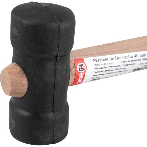 Martelo de borracha 40 mm preto Martelo de borracha 40 mm preto