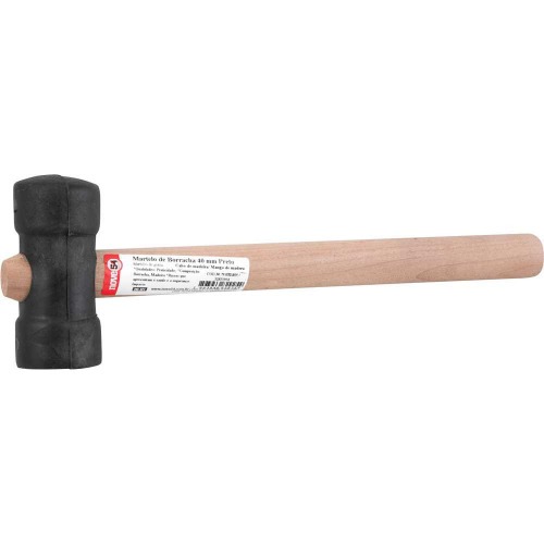 Martelo de borracha 40 mm preto Martelo de borracha 40 mm preto