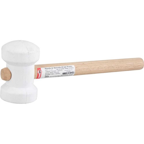 Martelo de borracha 60 mm branco Martelo de borracha 60 mm branco