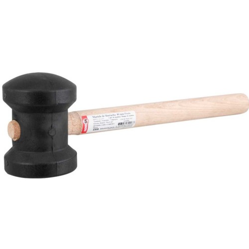 Martelo de borracha 80 mm preto