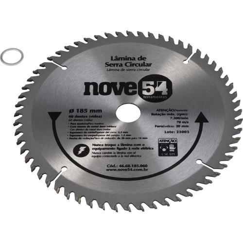 Lmina de serra circular para madeira 185 mm 60 dentes
