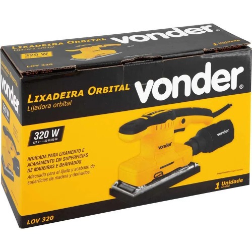 Lixadeira orbital 320W 93 x 185 mm com coletor de p� e acess�rios - LOV 320  220V