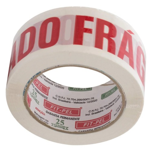 Fita adesiva 48 mm x 50 metros Cuidado Fr�gil com 5 pe�as - 20000045