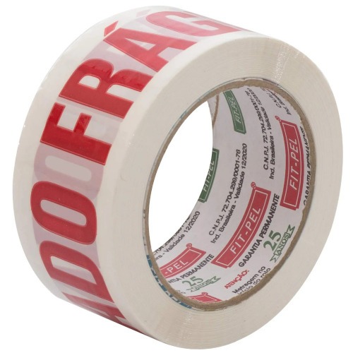 Fita adesiva 48 mm x 50 metros Cuidado Fr�gil com 5 pe�as - 20000045