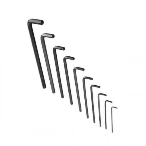 Jogo de chave allen longa 2 a 10 mm com 10 peças - 42L-100M Jogo de chave allen longa 2 a 10 mm com 10 peças - 42L-100M