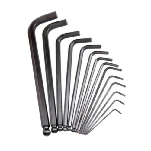 Jogo de chave allen longa abaulada 1,5 a 14 mm com 14 peas - 42KL-14M