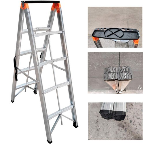 Escada Dobrável Palito de alumínio 4 degraus - N24035517 Escada Dobrável Palito de alumínio 4 degraus - N24035517