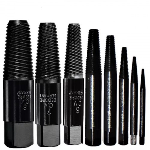 Jogo de extratores de parafusos 1 a 8 mm com 8 peças - 8551-88 Jogo de extratores de parafusos 1 a 8 mm com 8 peças - 8551-88