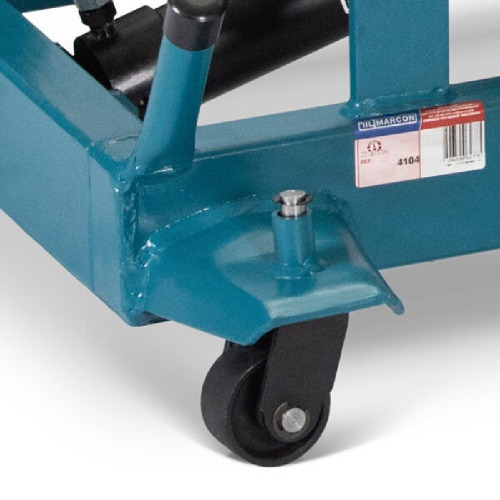 Macaco hidráulico para caixa câmbio de 750 kg com rodas de ferro - 4104 Macaco hidráulico para caixa câmbio de 750 kg com rodas de ferro - 4104
