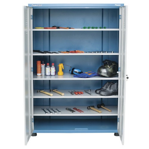 Armário com 5 prateleiras e portas de aço - AM-11 Armário com 5 prateleiras e portas de aço - AM-11