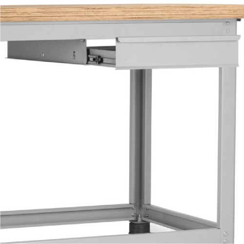 Bancada desmontável com 2 gavetas e tampo em compensado pinus envernizado - BM-F Bancada desmontável com 2 gavetas e tampo em compensado pinus envernizado - BM-F