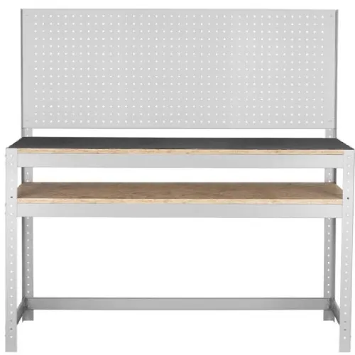 Bancada desmontável com 1 prateleira e painel perfurado - BM-U