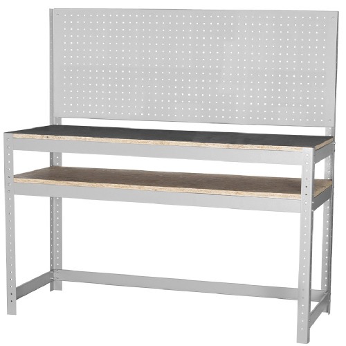 Bancada desmontvel com 1 prateleira e painel perfurado - BM-U