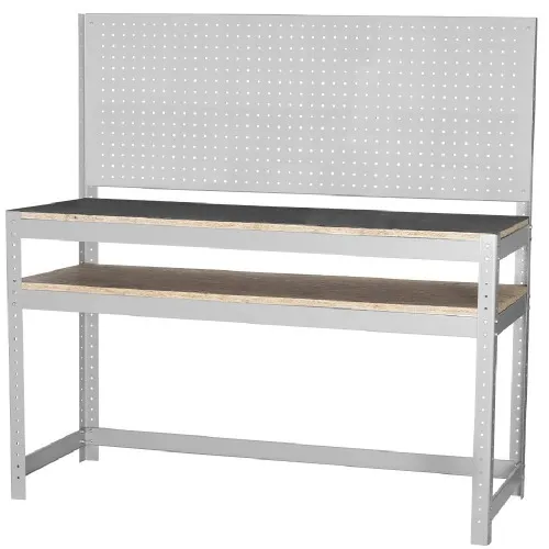 Bancada desmontável com 1 prateleira e painel perfurado - BM-U
