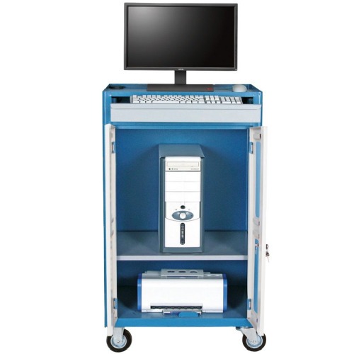 Rack m�vel fechado com gaveta porta teclado - CR-45