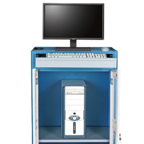 Rack m�vel fechado com gaveta porta teclado - CR-45