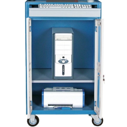 Rack m�vel fechado com gaveta porta teclado - CR-45