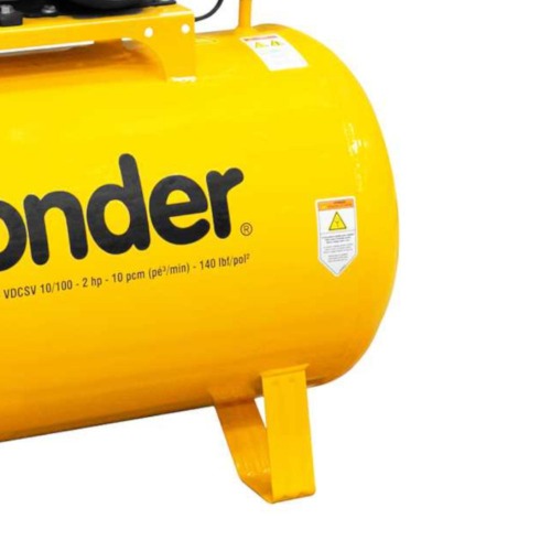 Compressor de ar 10 ps 93L 2 hp 140 libras monofsico - VDCSV 10/100