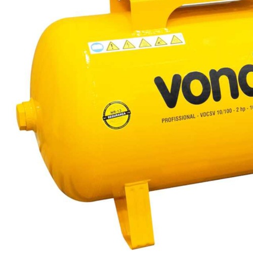 Compressor de ar 10 ps 93L 2 hp 140 libras monofsico - VDCSV 10/100